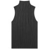 Pleats Please Issey Miyake Basics Pleats Roll Neck Vest