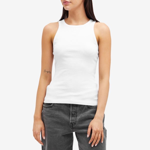 Ganni Soft Cotton Rib Tank Top