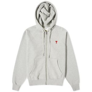 AMI Paris Small A Heart Zip Hoodie