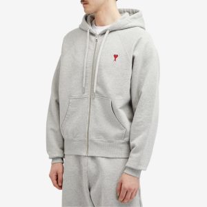 AMI Paris Small A Heart Zip Hoodie