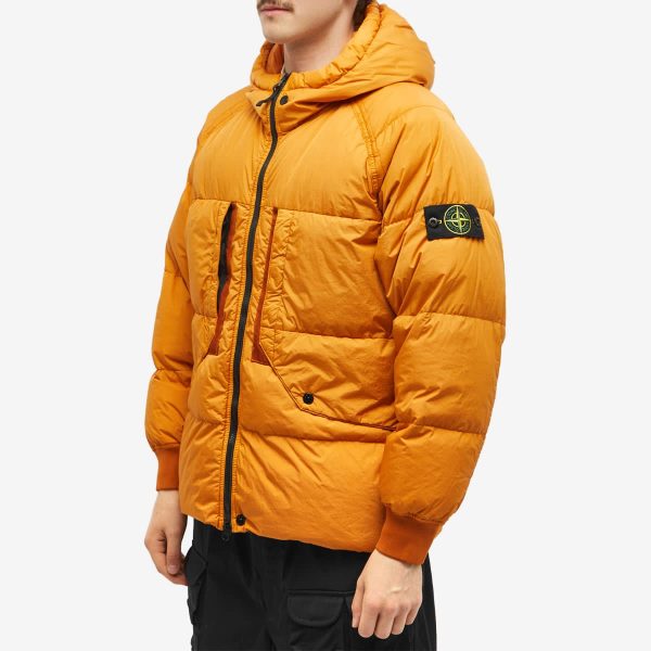 Stone Island Crinkle Reps Hooded Down Jacket