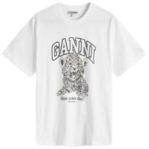 GANNI Leopard Relaxed T-Shirt