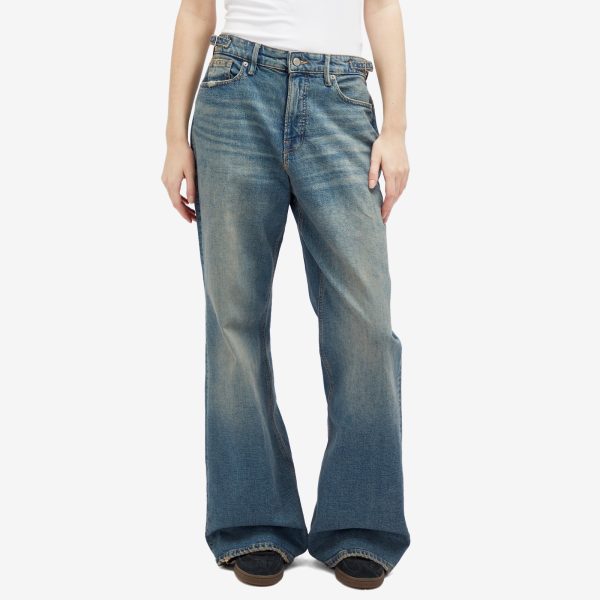 Good American Good Ease Adjustable Tab Baggy Jeans