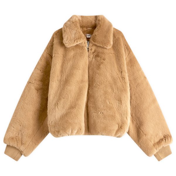 Good American Faux Fur Oversized Collared Coat