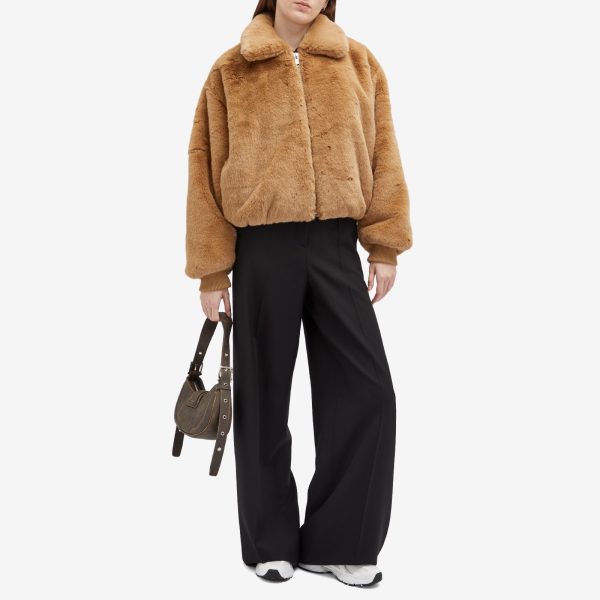 Good American Faux Fur Oversized Collared Coat