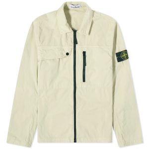 Stone Island Supima Cotton Twill Stretch-TC Zip Shirt Jacket