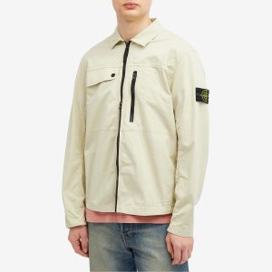 Stone Island Supima Cotton Twill Stretch-TC Zip Shirt Jacket