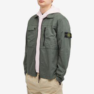 Stone Island Supima Cotton Twill Stretch-TC Zip Shirt Jacket