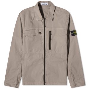 Stone Island Supima Cotton Twill Stretch-TC Zip Shirt Jacket