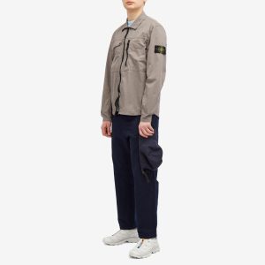 Stone Island Supima Cotton Twill Stretch-TC Zip Shirt Jacket