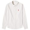 AMI Paris Boxy Fit Heart Stripe Shirt