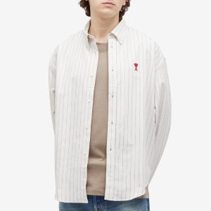 AMI Paris Boxy Fit Heart Stripe Shirt