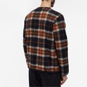 Universal Works Check Wool Fleece Cardigan