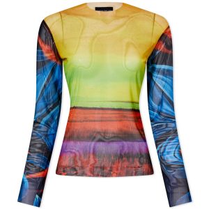 Louisa Ballou Long Sleeve Mesh Top