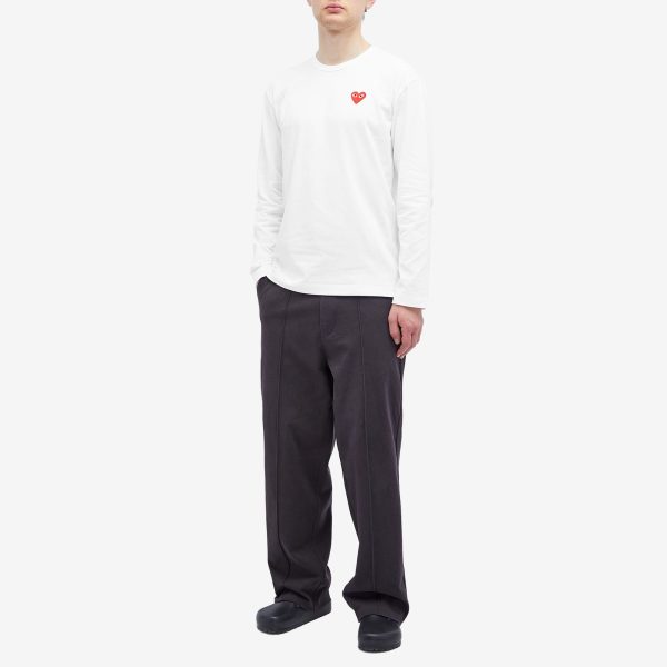 Comme des Garçons Play Long Sleeve Basic Logo T-Shirt