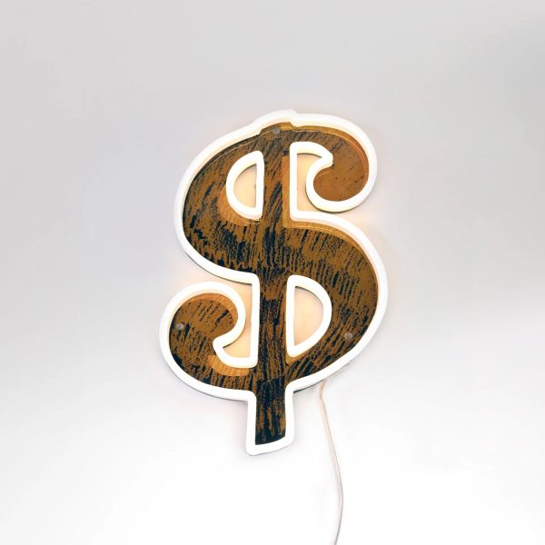 YELLOWPOP Dollar Sign by Andy Warhol LED Neon Sign