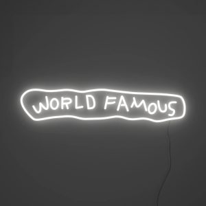 YELLOWPOP World Famous by Jean Michel Basquiat LED Neon Sign