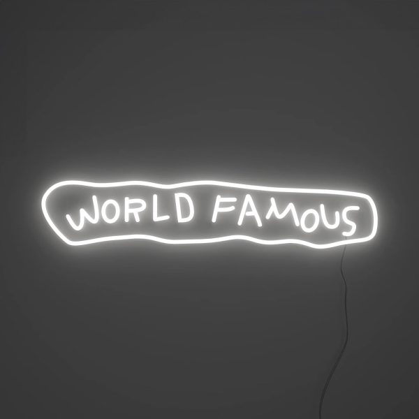 YELLOWPOP World Famous by Jean Michel Basquiat LED Neon Sign