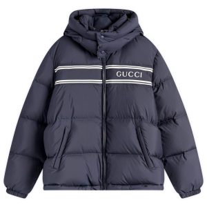 Gucci Logo Hooded Down Jacket