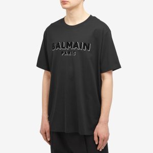 Balmain Flock Logo T-Shirt