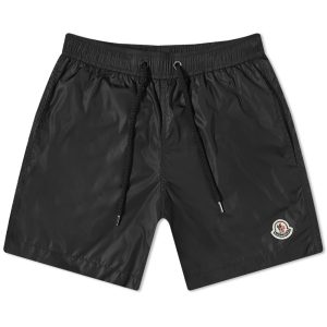 Moncler Logo Zip Pocket Swim Shorts