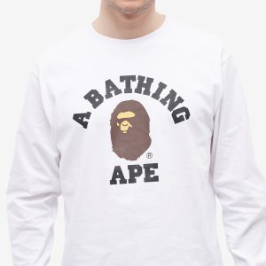 A Bathing Ape Long Sleeve College T-Shirt