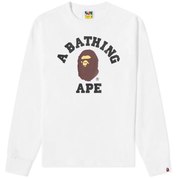 A Bathing Ape Long Sleeve College T-Shirt