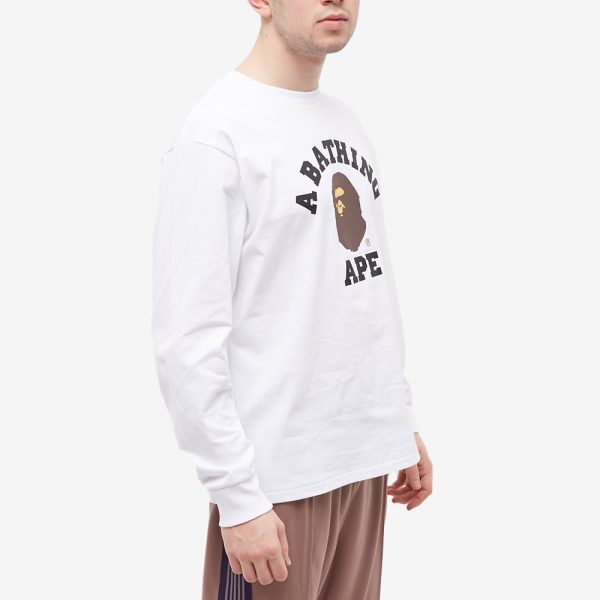 A Bathing Ape Long Sleeve College T-Shirt