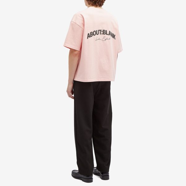 about:blank Arched Logo T-Shirt