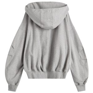 The Attico Zip Front Hooded Sweatshirt