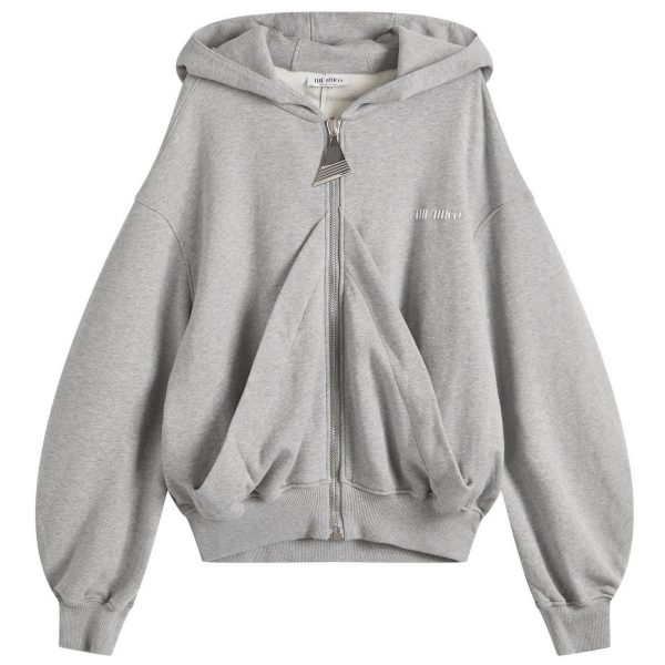 The Attico Zip Front Hooded Sweatshirt