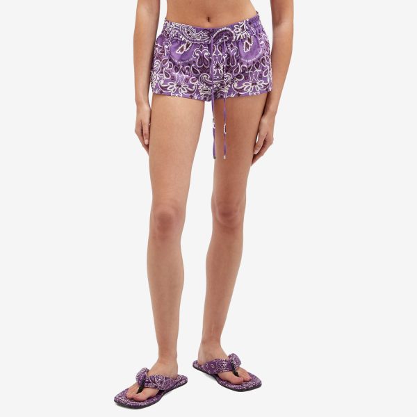 The Attico Bandana Print Shorts