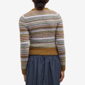 GANNI Soft Wool Stripe Cardigan