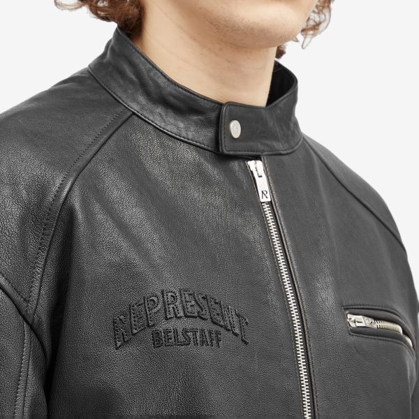 Represent x Belstaff Leather Race Jacket