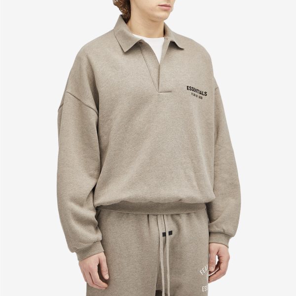 Fear of God ESSENTIALS Core Logo Fleece Polo Sweatshirt