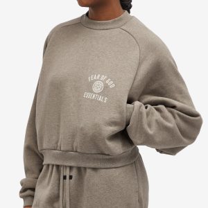 Fear of God ESSENTIALS Fleece Cropped Crew Sweatshirt