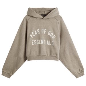 Fear of God ESSENTIALS Fleece Cropped Hoodie