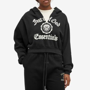 Fear of God ESSENTIALS Heavy Fleece Cropped V-Neck Hoodie