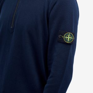 Stone Island Soft Cotton Long Sleeve Knitted Polo Shirt