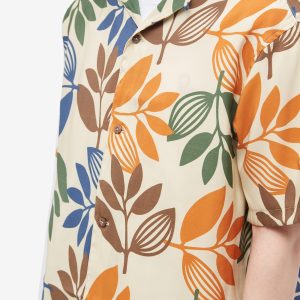 Magenta Plant Short Sleeve Vacation Shirt