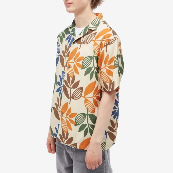 Magenta Plant Short Sleeve Vacation Shirt