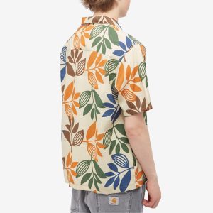 Magenta Plant Short Sleeve Vacation Shirt