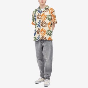 Magenta Plant Short Sleeve Vacation Shirt