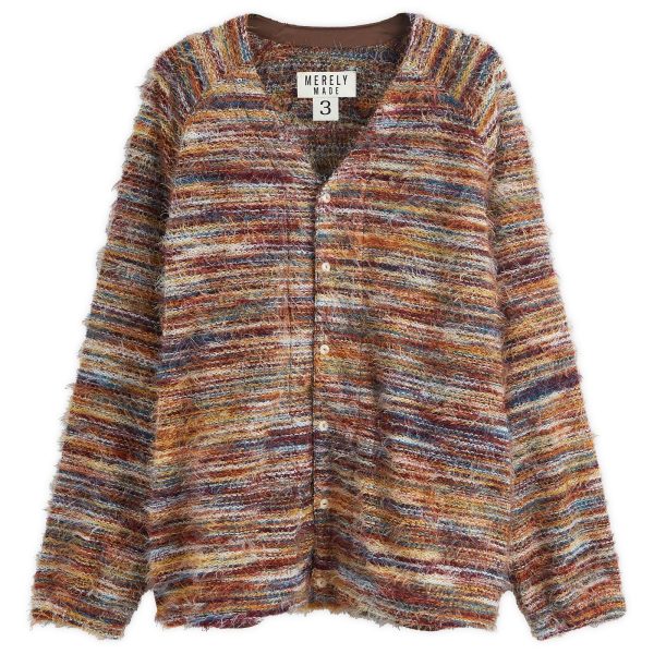 Merely Made Multistripe Rainbow Mohair Cardigan