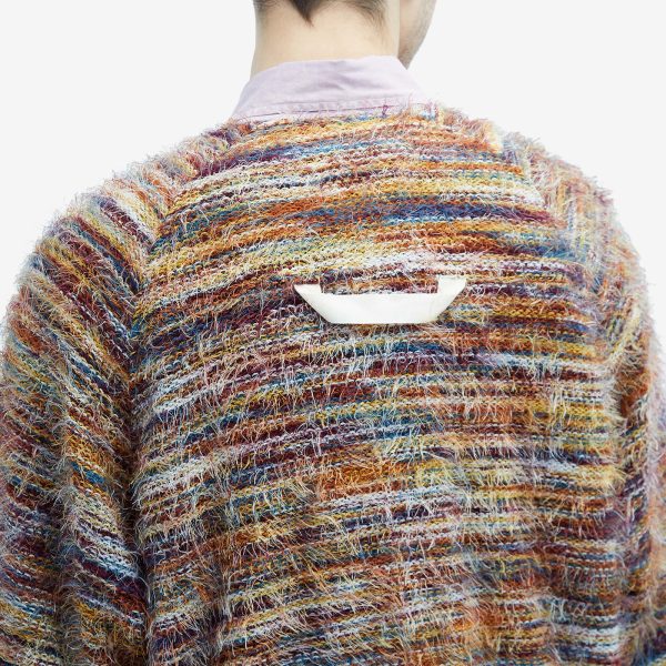 Merely Made Multistripe Rainbow Mohair Cardigan