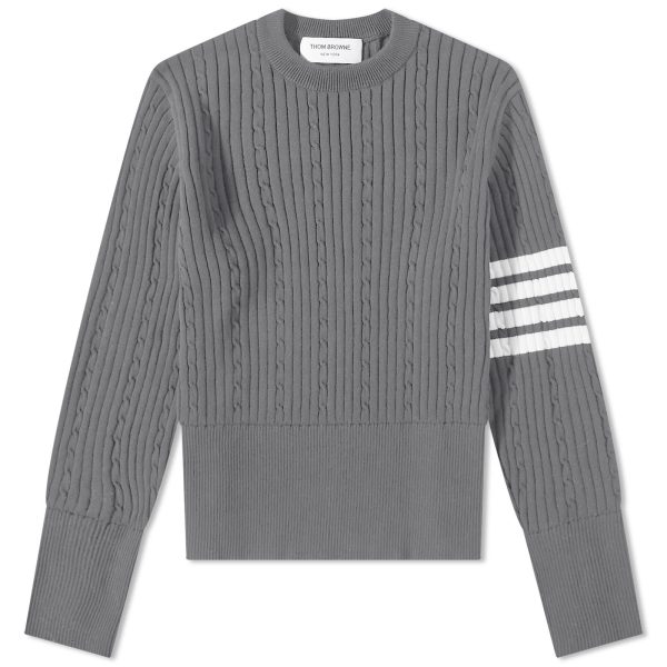 Thom Browne Engineered Stripe Cable Knit