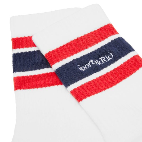 Sporty & Rich Serif Logo Embroidered Socks