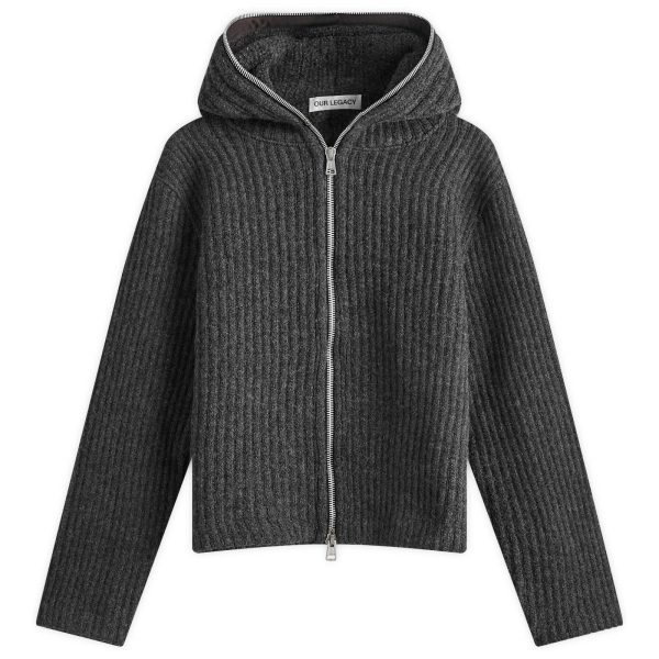 Our Legacy Rib Wool Full Zip Hoodie