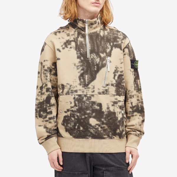 Stone Island Earth Mapping Camo Half Zip Sweatshirt