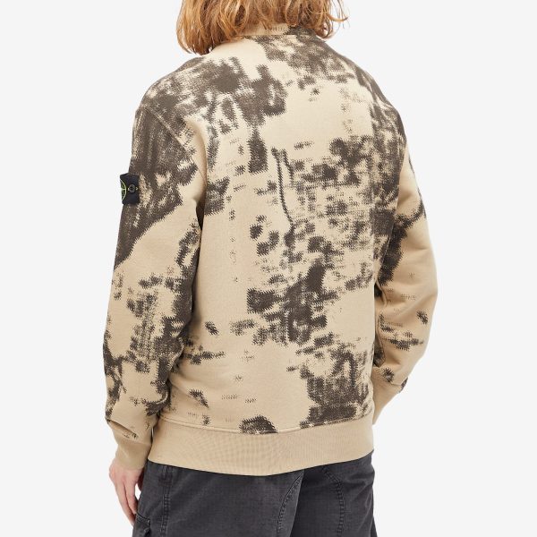 Stone Island Earth Mapping Camo Half Zip Sweatshirt